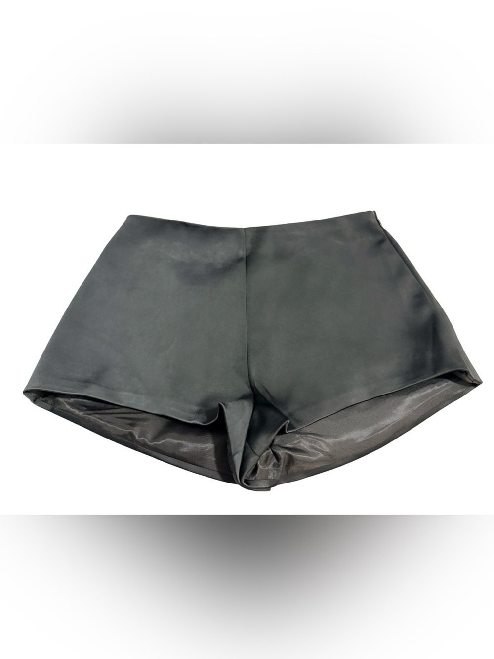 Zara Black Faux Leather Micro Shorts High Waisted Womens Small NWOT Side Zip